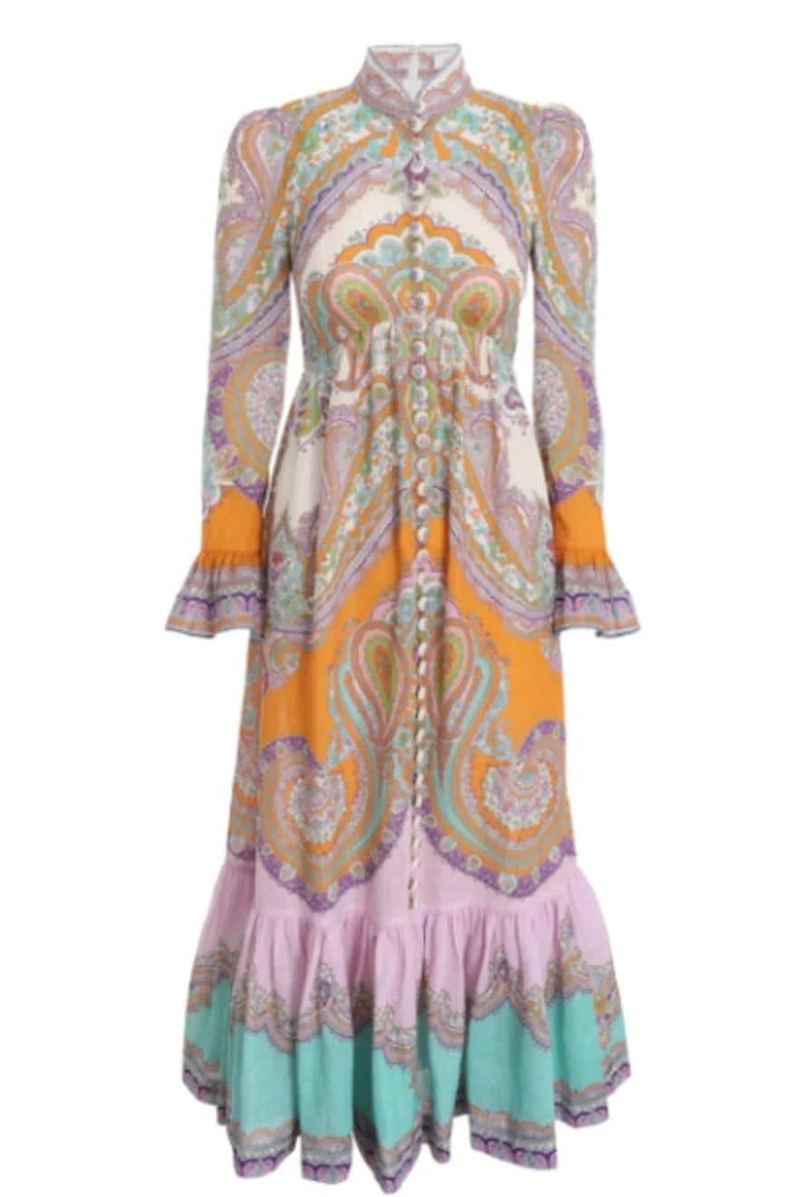 Lola Paisley Dress By Rebecca Vallance